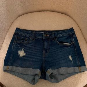 Boyfriend mid-rise denim shorts